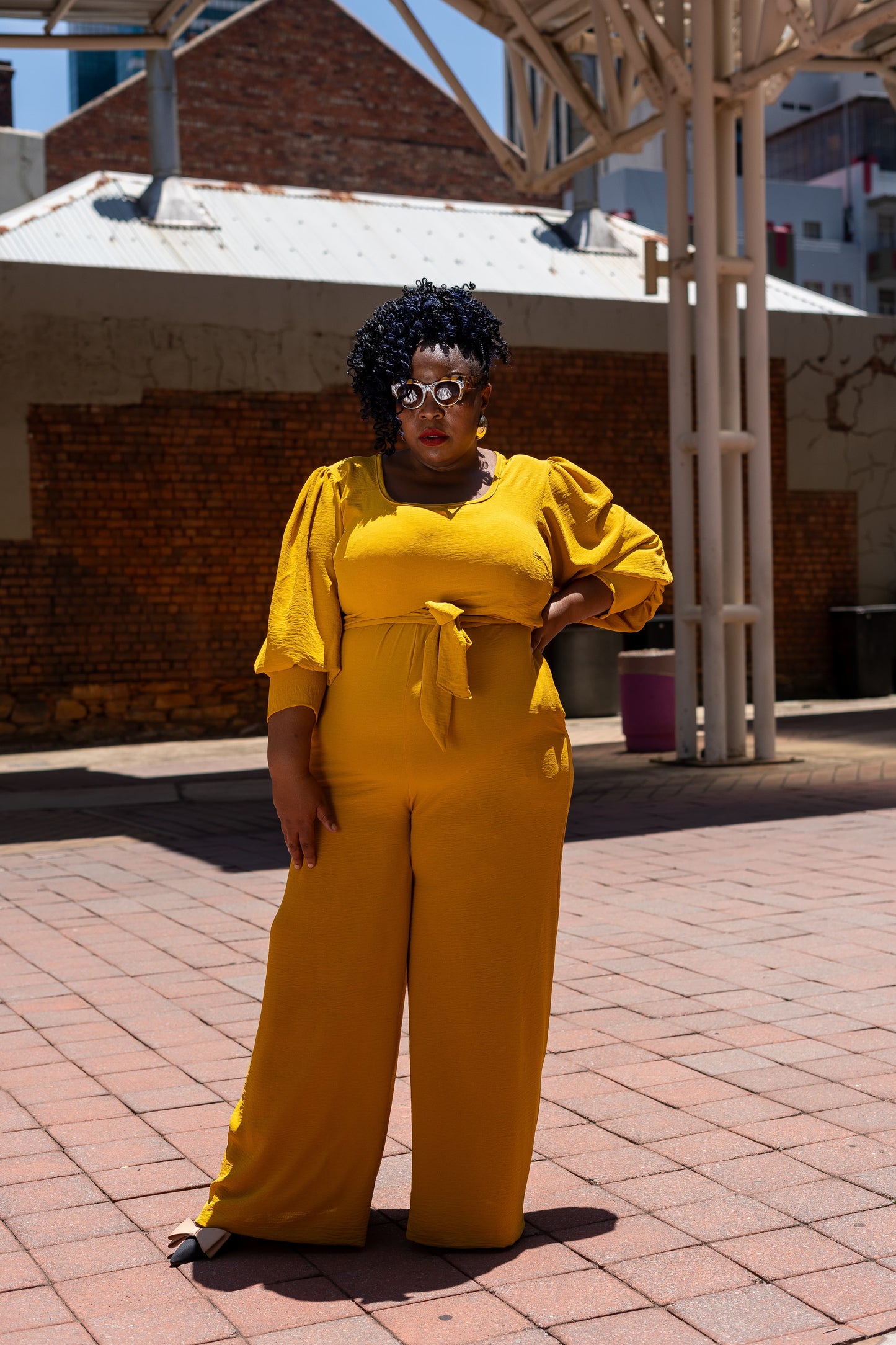 Nina's  Mustard Power Jumpsuit