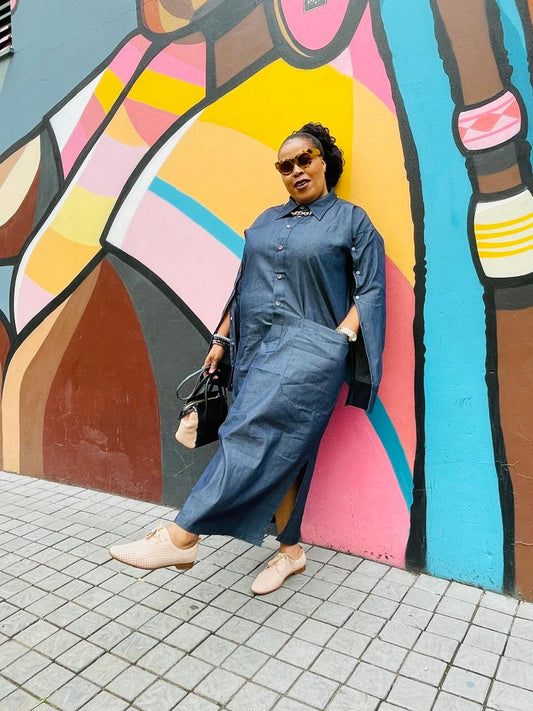 Nina's Denim Luxe Curve Kaftan