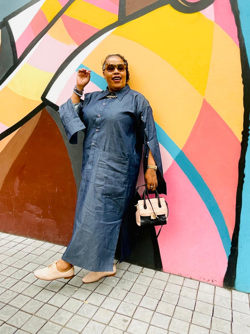 Nina's Denim Luxe Curve Kaftan